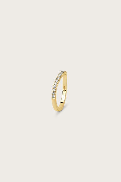 0.2 TCW Round Diamond Curved Pave DEF/VVS Lab Grown Wedding Band