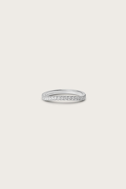0.2 TCW Round Diamond Curved Pave DEF/VVS Lab Grown Wedding Band