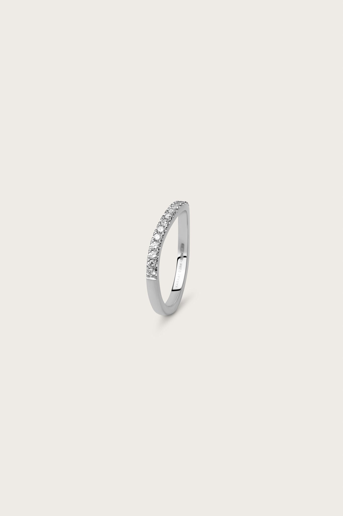 0.2 TCW Round Diamond Curved Pave DEF/VVS Lab Grown Wedding Band