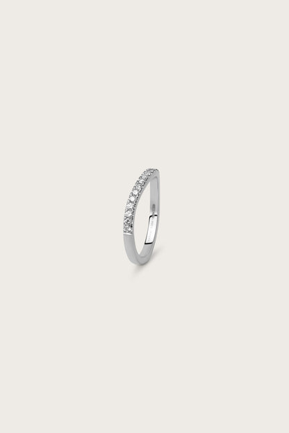 0.2 TCW Round Diamond Curved Pave DEF/VVS Lab Grown Wedding Band
