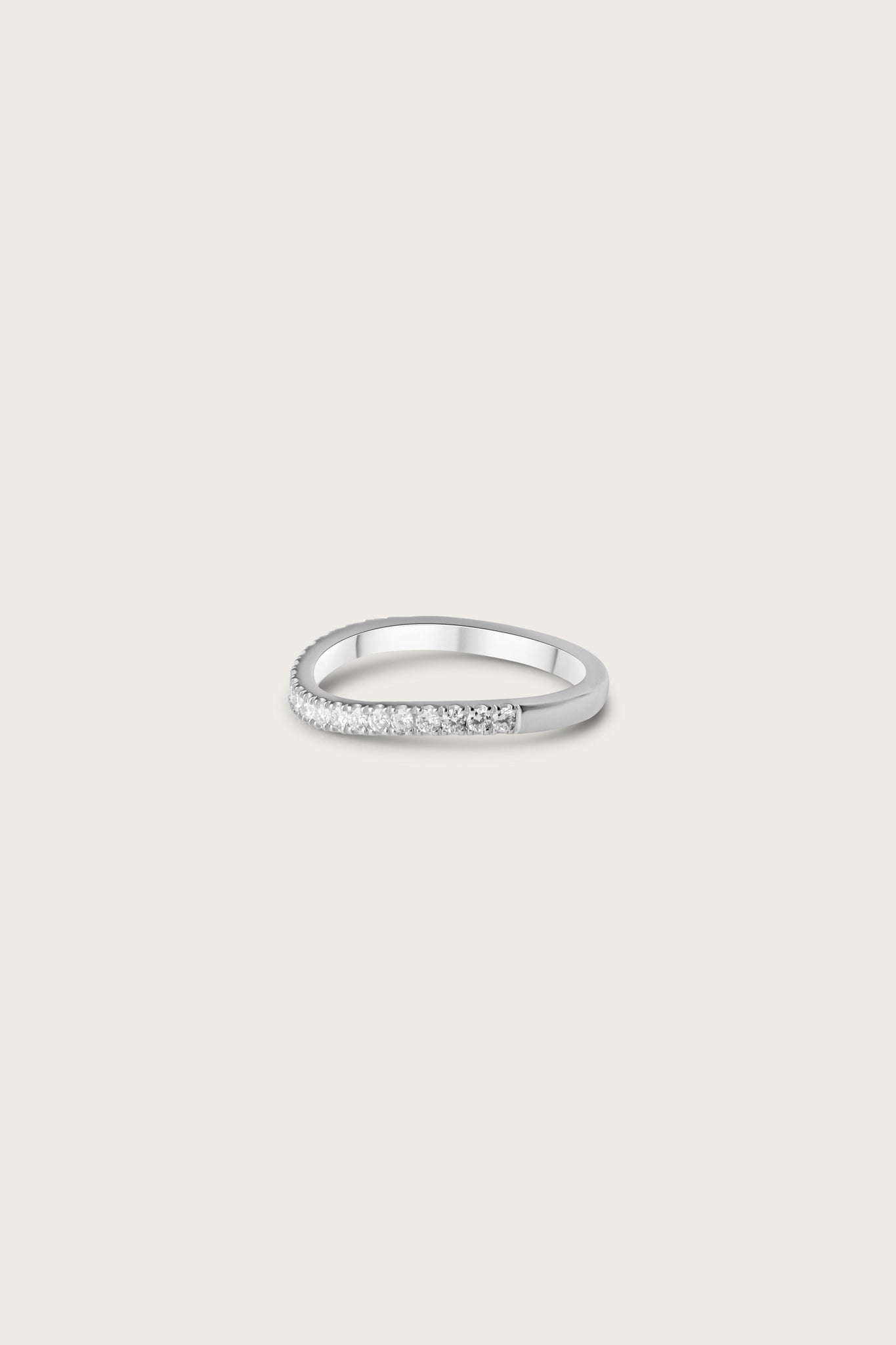 0.2 TCW Round Diamond Curved Pave DEF/VVS Lab Grown Wedding Band