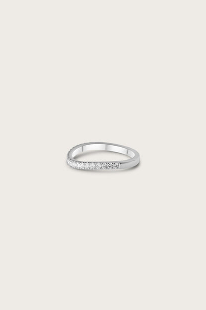 0.2 TCW Round Diamond Curved Pave DEF/VVS Lab Grown Wedding Band