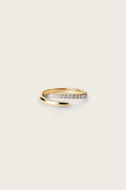 0.2 TCW Round Diamond Curved Pave DEF/VVS Lab Grown Wedding Band