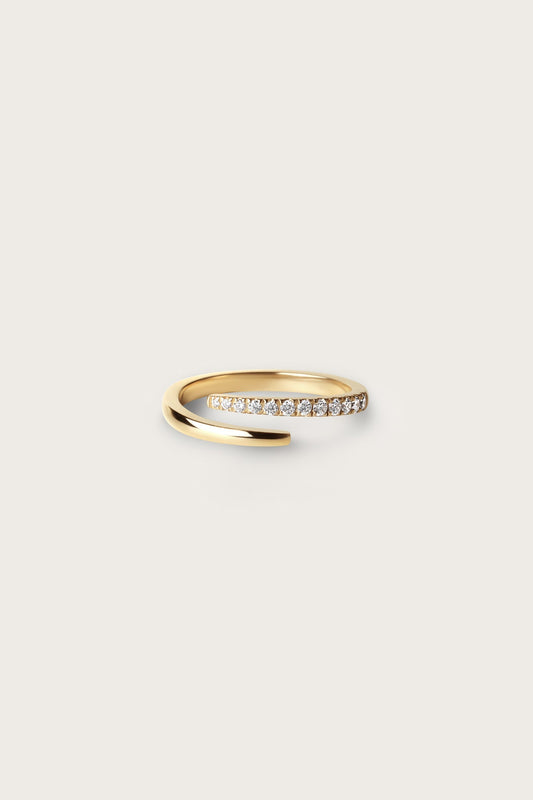 0.2 TCW Round Diamond Curved Pave DEF/VVS Lab Grown Wedding Band