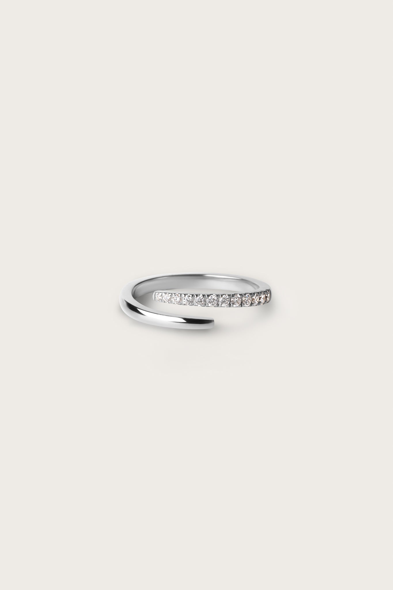 0.2 TCW Round Diamond Curved Pave DEF/VVS Lab Grown Wedding Band