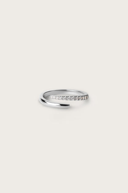 0.2 TCW Round Diamond Curved Pave DEF/VVS Lab Grown Wedding Band