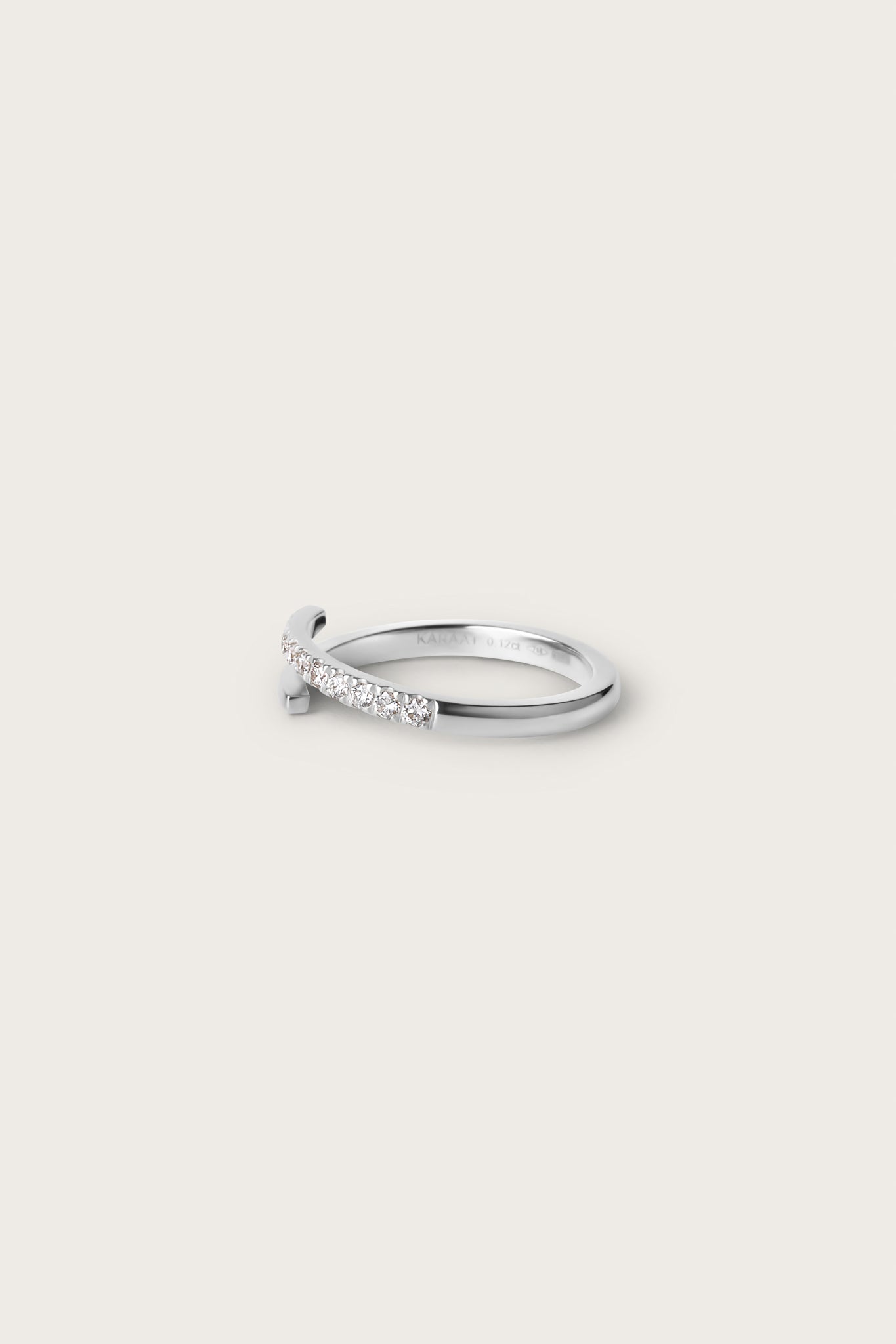 0.2 TCW Round Diamond Curved Pave DEF/VVS Lab Grown Wedding Band