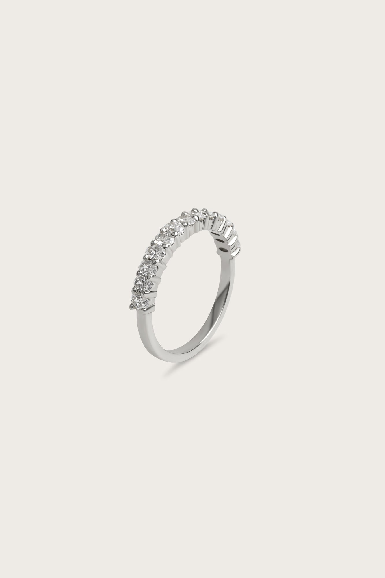 0.2 TCW Round Diamond Curved Pave DEF/VVS Lab Grown Wedding Band