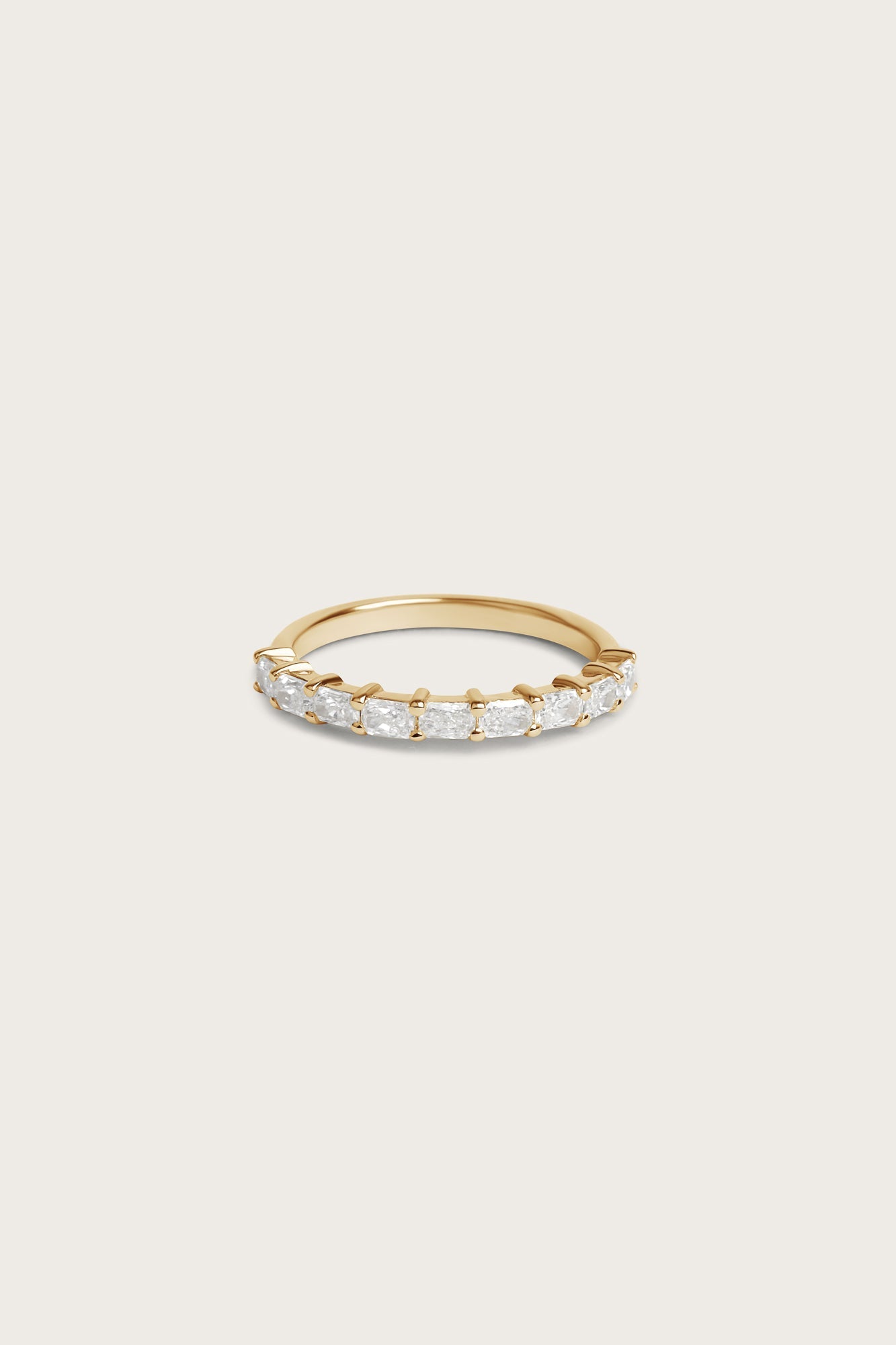 0.2 TCW Round Diamond Curved Pave DEF/VVS Lab Grown Wedding Band