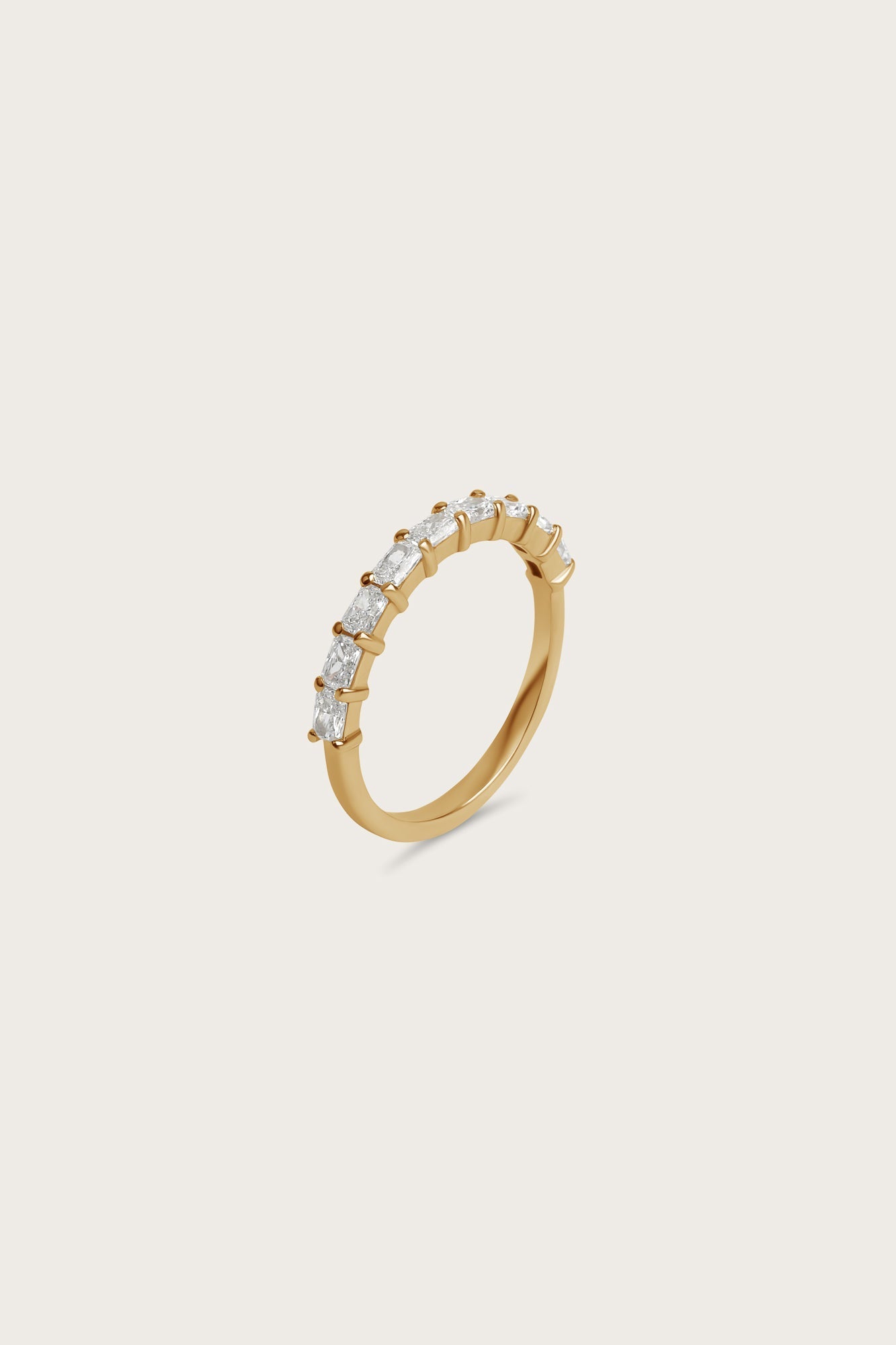 0.2 TCW Round Diamond Curved Pave DEF/VVS Lab Grown Wedding Band