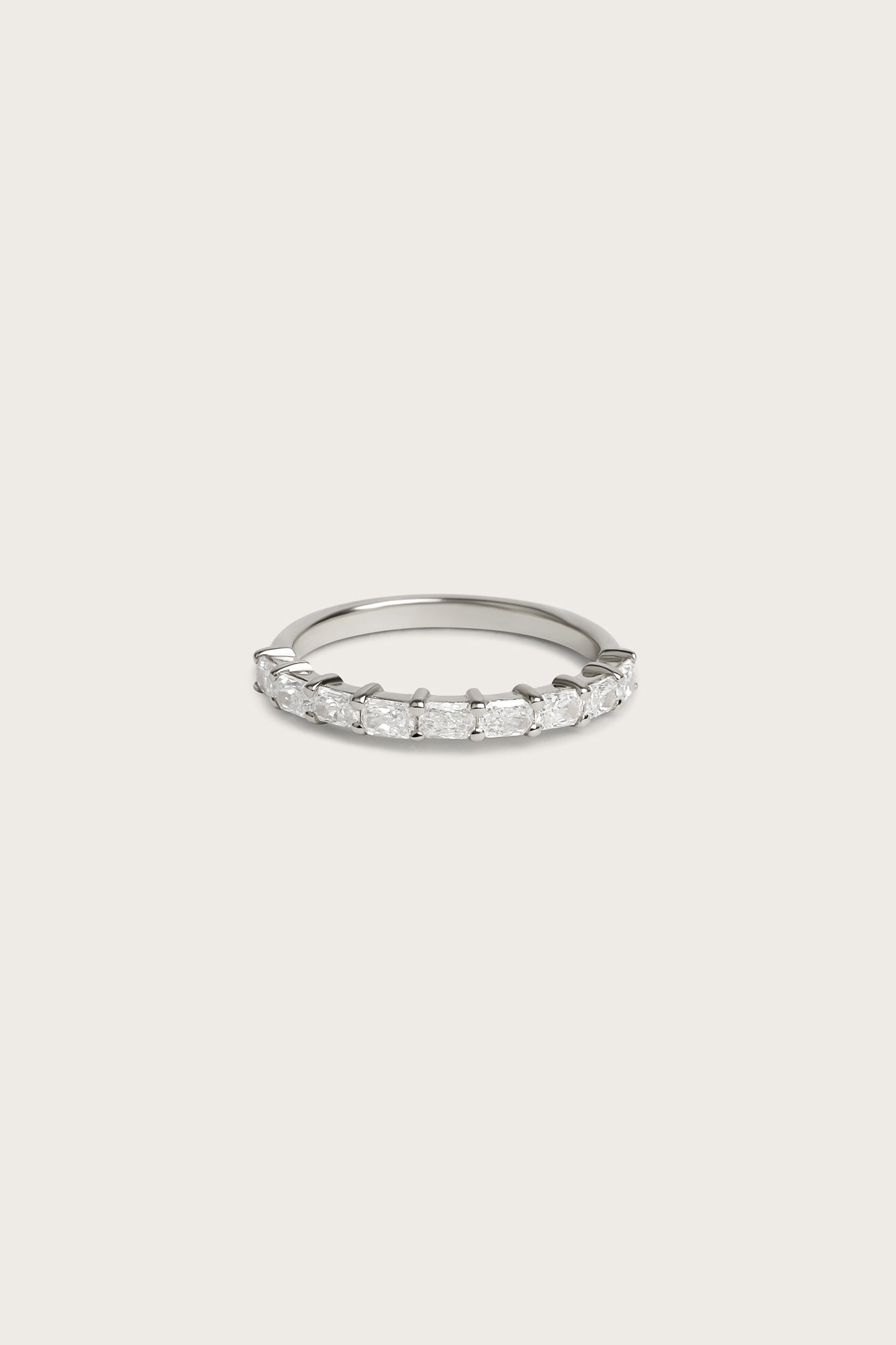 0.2 TCW Round Diamond Curved Pave DEF/VVS Lab Grown Wedding Band