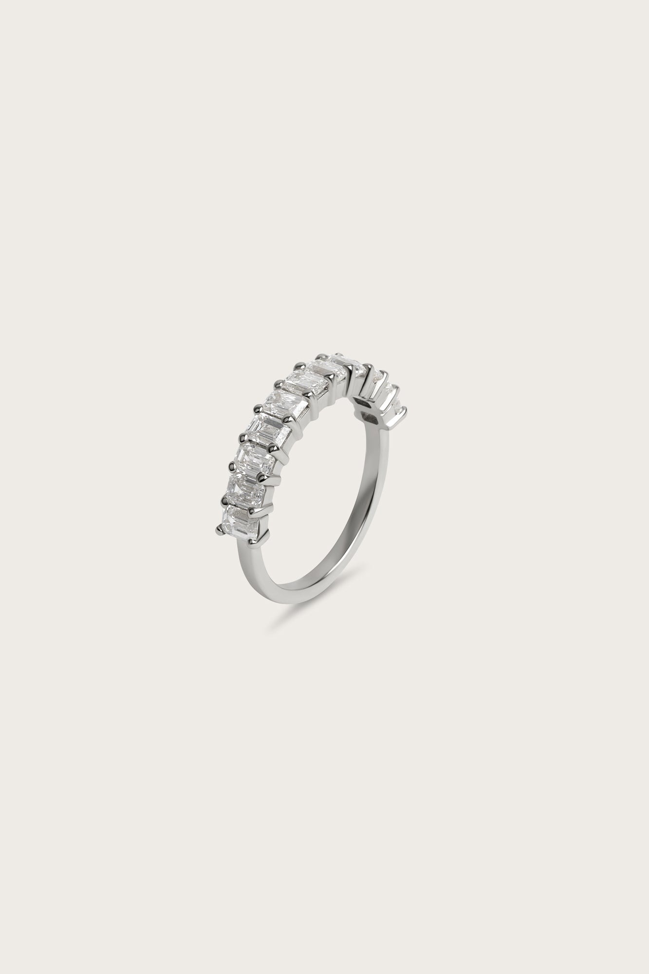 0.2 TCW Round Diamond Curved Pave DEF/VVS Lab Grown Wedding Band