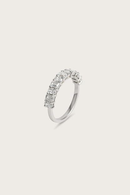 0.2 TCW Round Diamond Curved Pave DEF/VVS Lab Grown Wedding Band