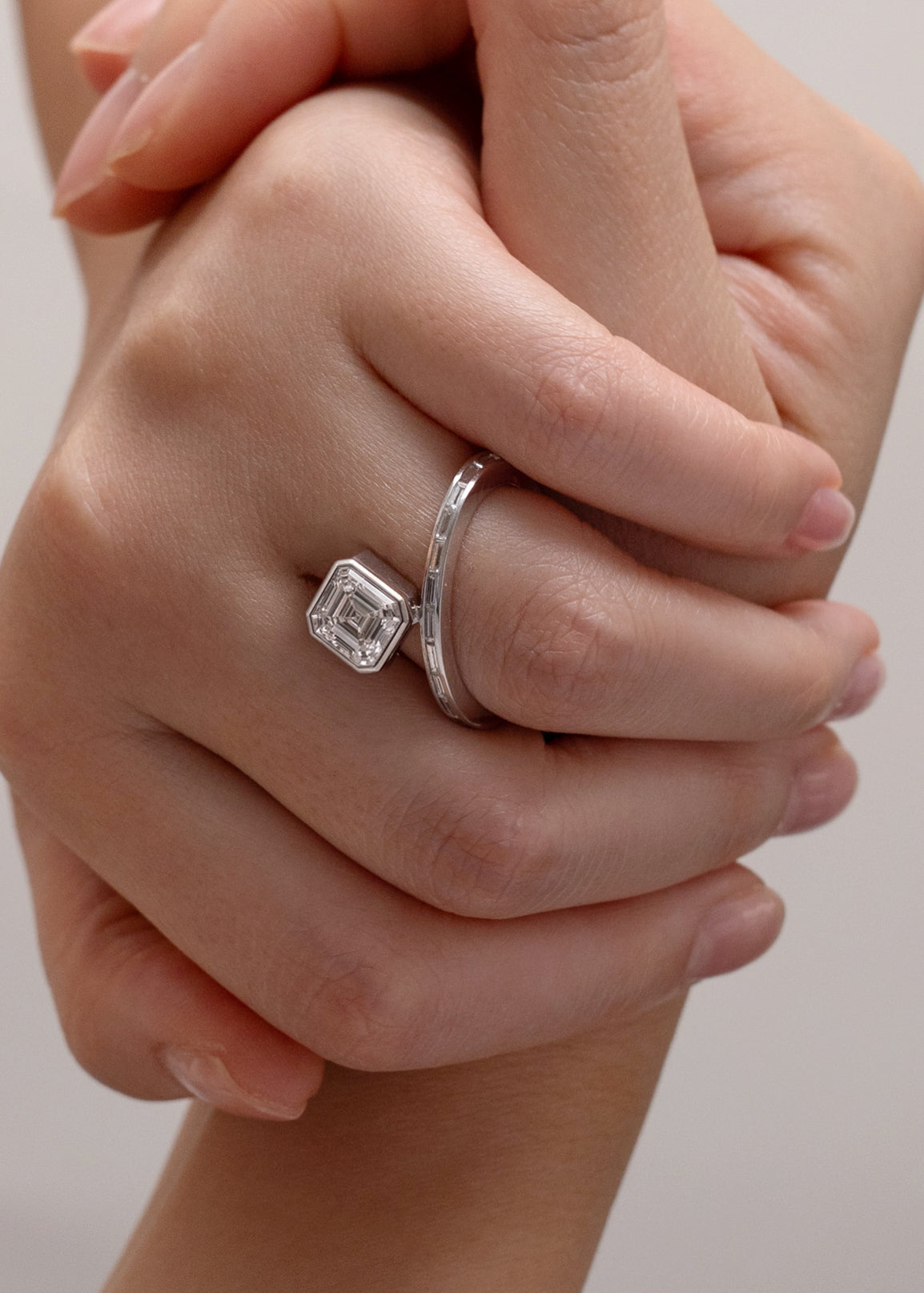 Moval Swirl Semi Pave Engagement Ring – 2.5 CT Lab Grown Diamond