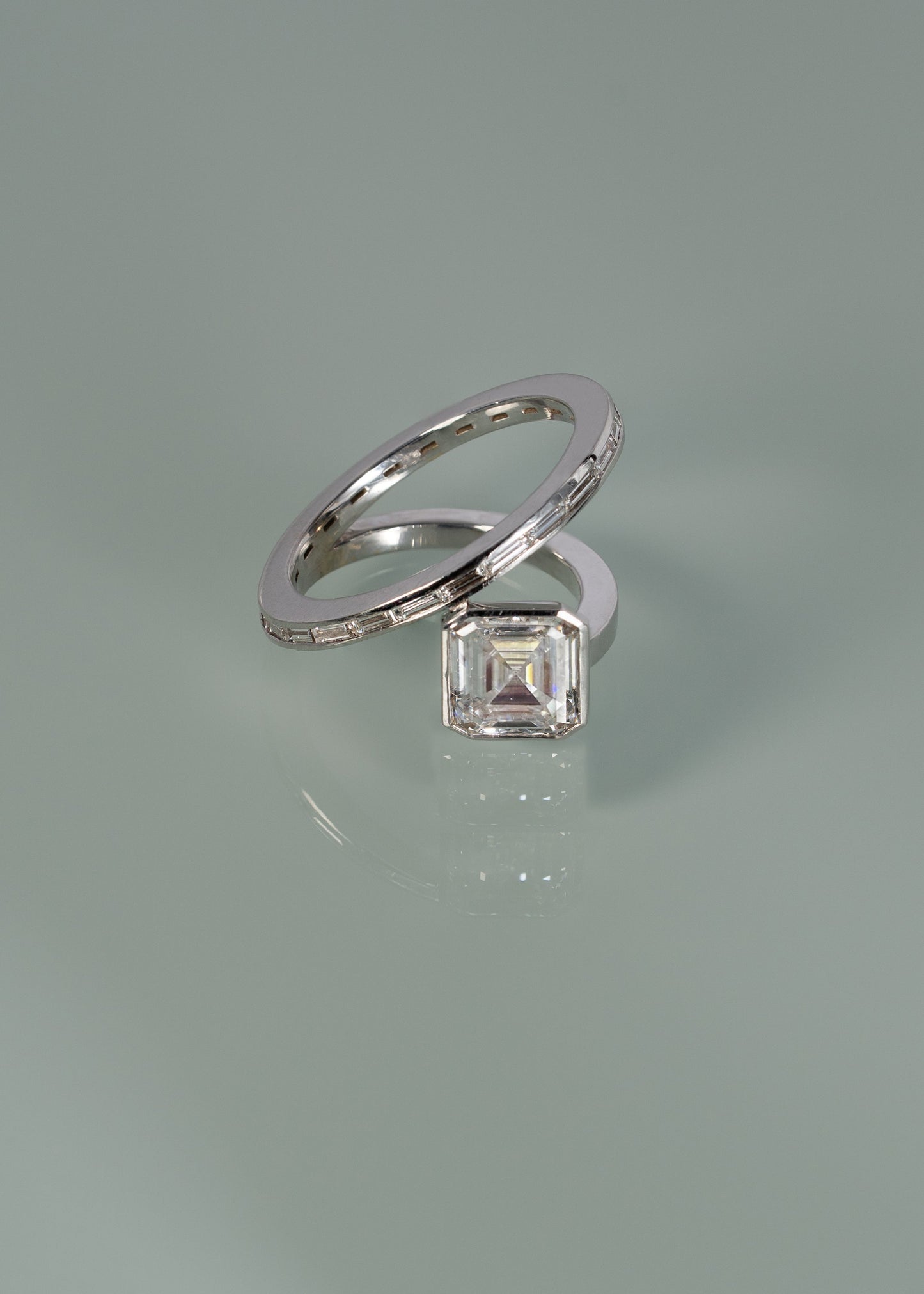 Moval Swirl Semi Pave Engagement Ring – 2.5 CT Lab Grown Diamond