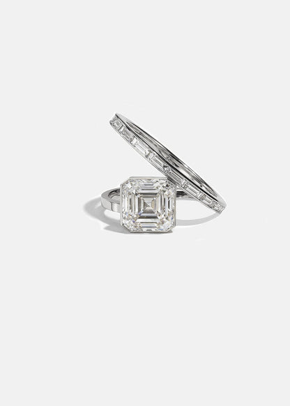 Moval Swirl Semi Pave Engagement Ring – 2.5 CT Lab Grown Diamond