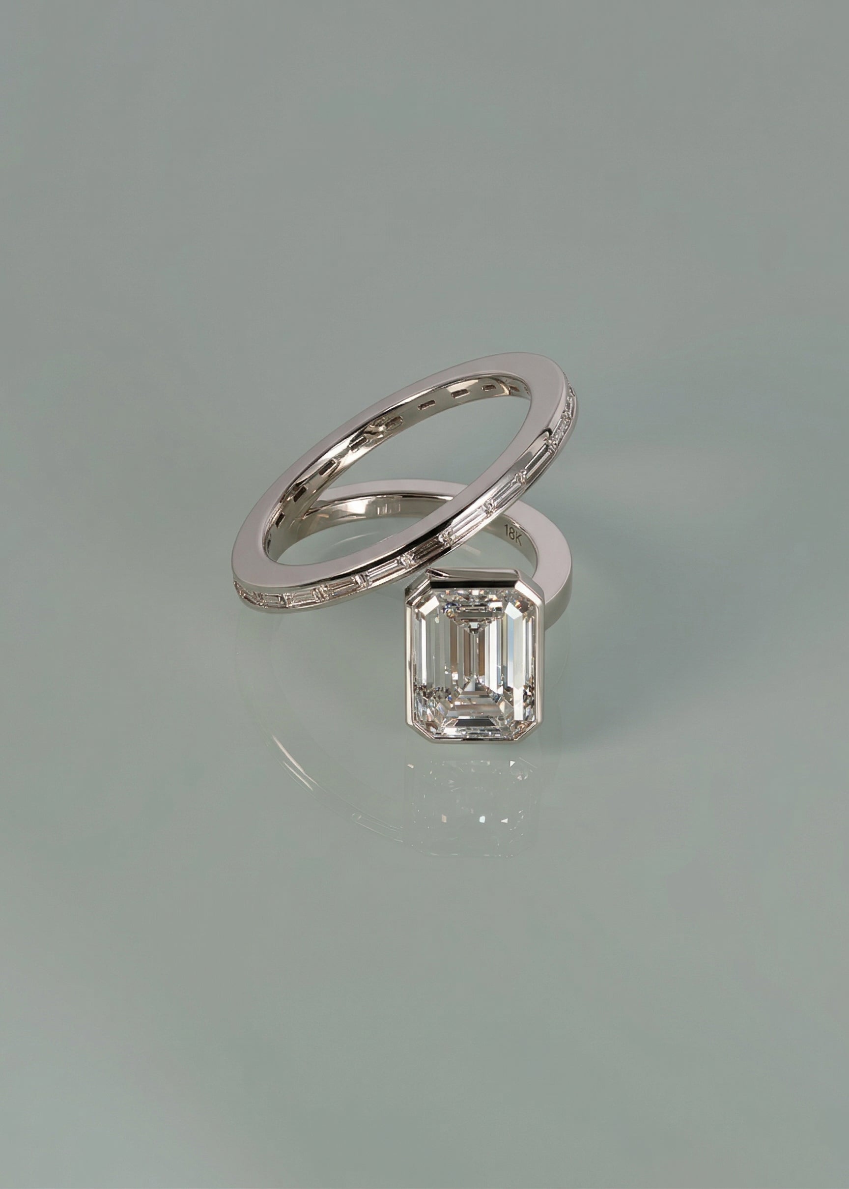 Moval Swirl Semi Pave Engagement Ring – 2.5 CT Lab Grown Diamond