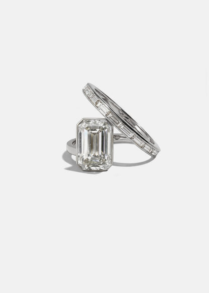 Moval Swirl Semi Pave Engagement Ring – 2.5 CT Lab Grown Diamond