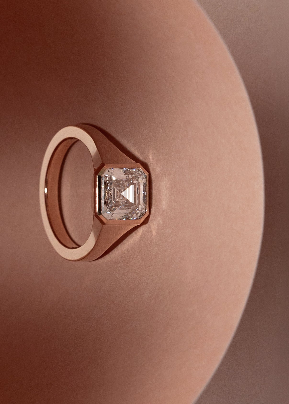 Moval Swirl Semi Pave Engagement Ring – 2.5 CT Lab Grown Diamond