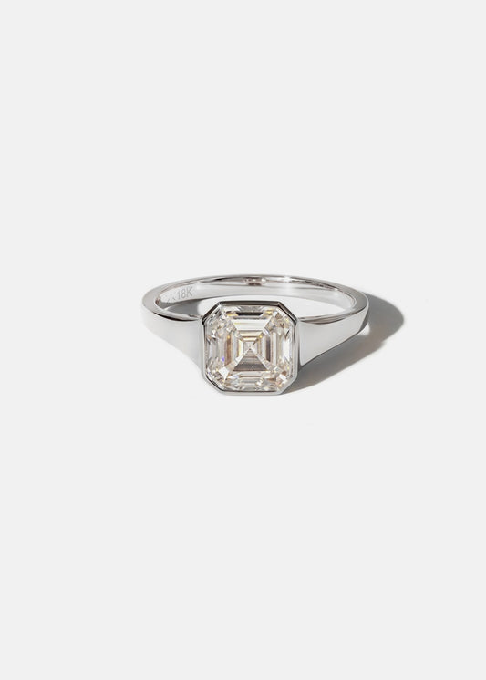 Moval Swirl Semi Pave Engagement Ring – 2.5 CT Lab Grown Diamond