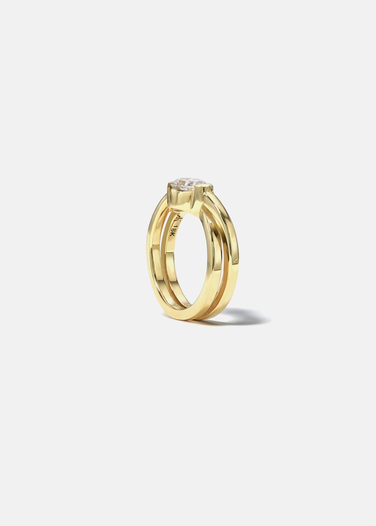 Moval Swirl Semi Pave Engagement Ring – 2.5 CT Lab Grown Diamond