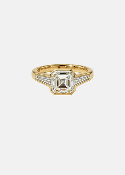 Moval Swirl Semi Pave Engagement Ring – 2.5 CT Lab Grown Diamond