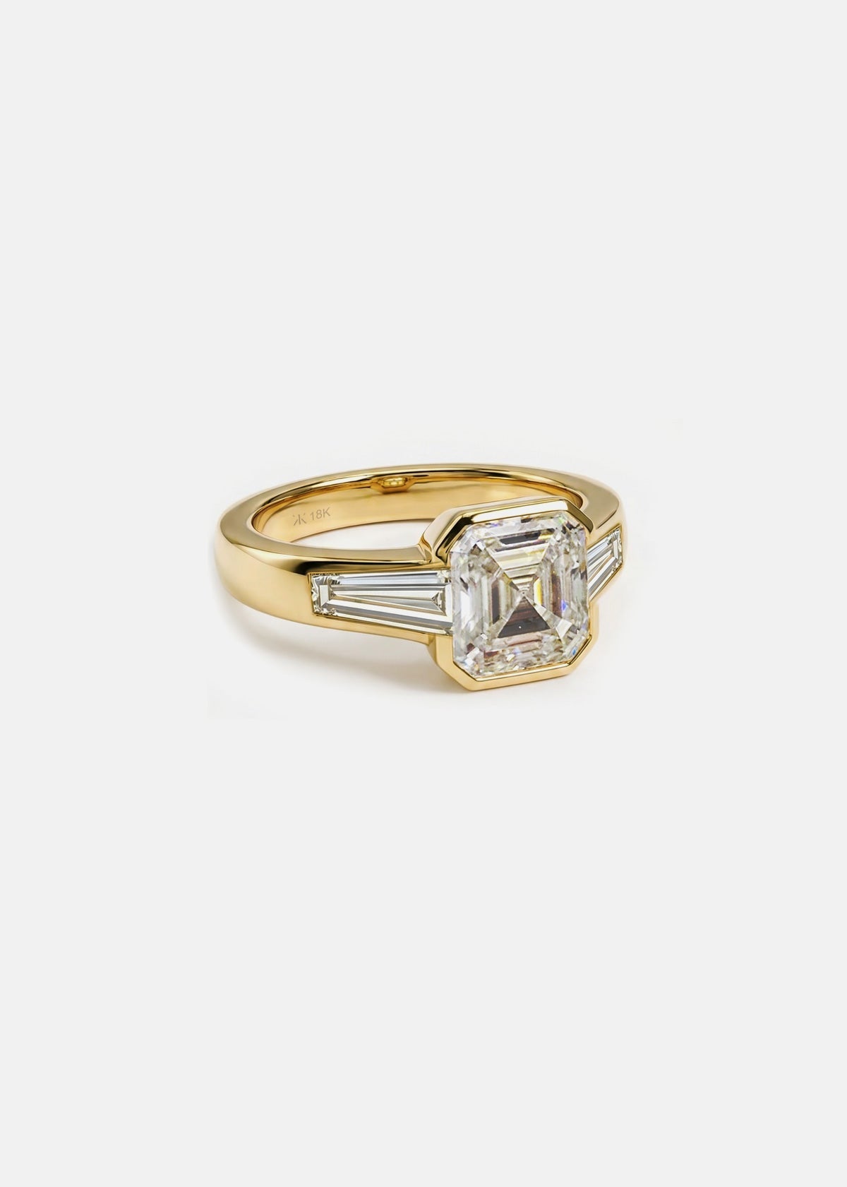 Moval Swirl Semi Pave Engagement Ring – 2.5 CT Lab Grown Diamond