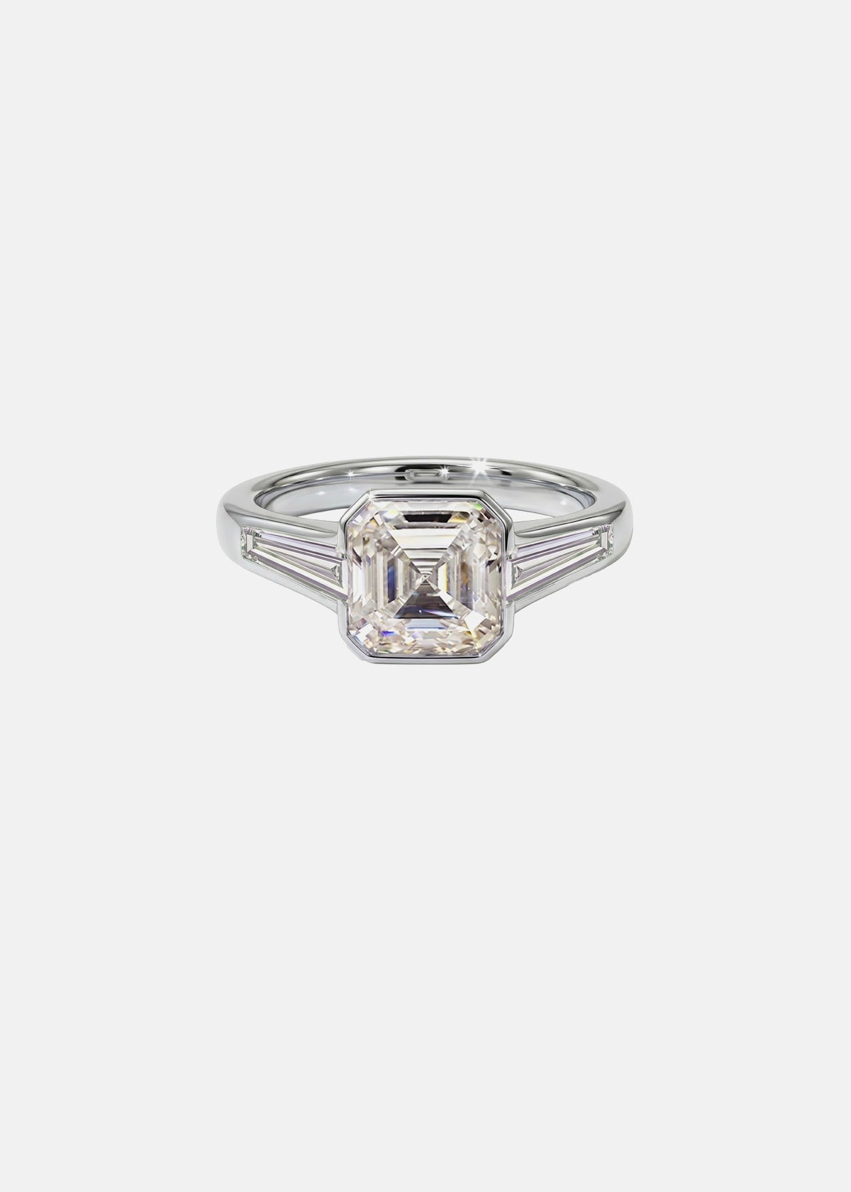 Moval Swirl Semi Pave Engagement Ring – 2.5 CT Lab Grown Diamond