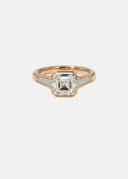 Moval Swirl Semi Pave Engagement Ring – 2.5 CT Lab Grown Diamond
