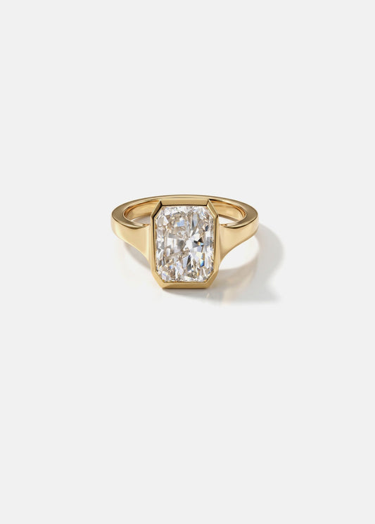 Moval Swirl Semi Pave Engagement Ring – 2.5 CT Lab Grown Diamond