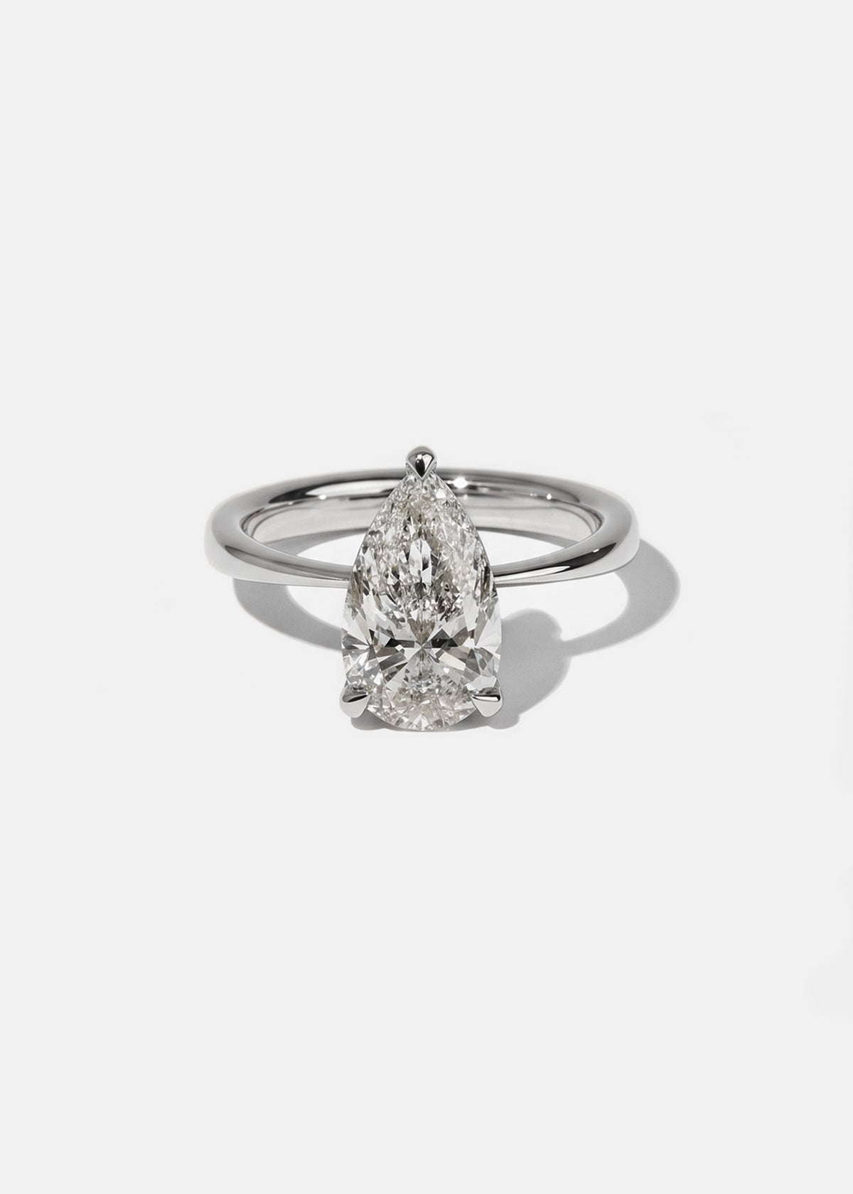 Moval Swirl Semi Pave Engagement Ring – 2.5 CT Lab Grown Diamond