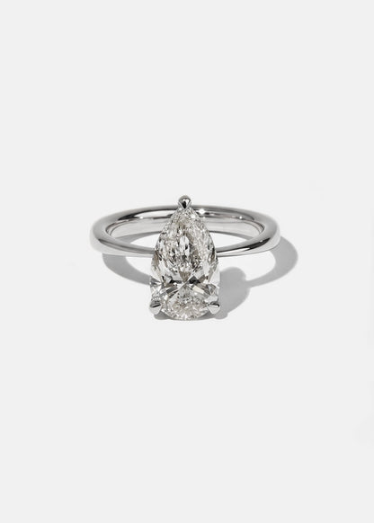 Moval Swirl Semi Pave Engagement Ring – 2.5 CT Lab Grown Diamond