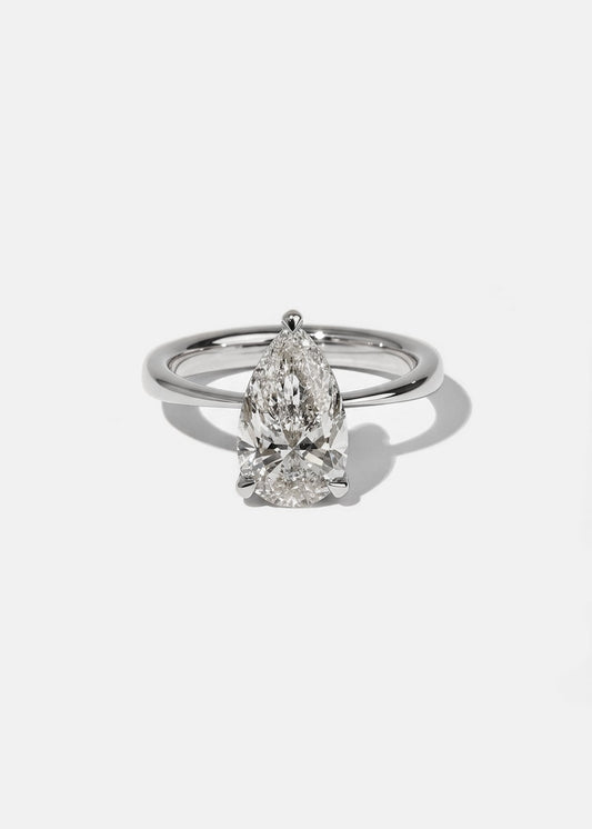 Moval Swirl Semi Pave Engagement Ring – 2.5 CT Lab Grown Diamond