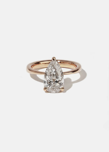 Moval Swirl Semi Pave Engagement Ring – 2.5 CT Lab Grown Diamond
