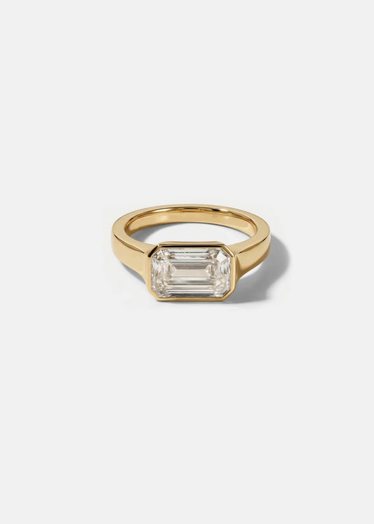 Moval Swirl Semi Pave Engagement Ring – 2.5 CT Lab Grown Diamond