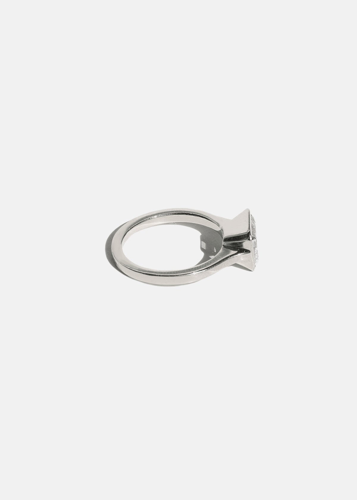 Moval Swirl Semi Pave Engagement Ring – 2.5 CT Lab Grown Diamond