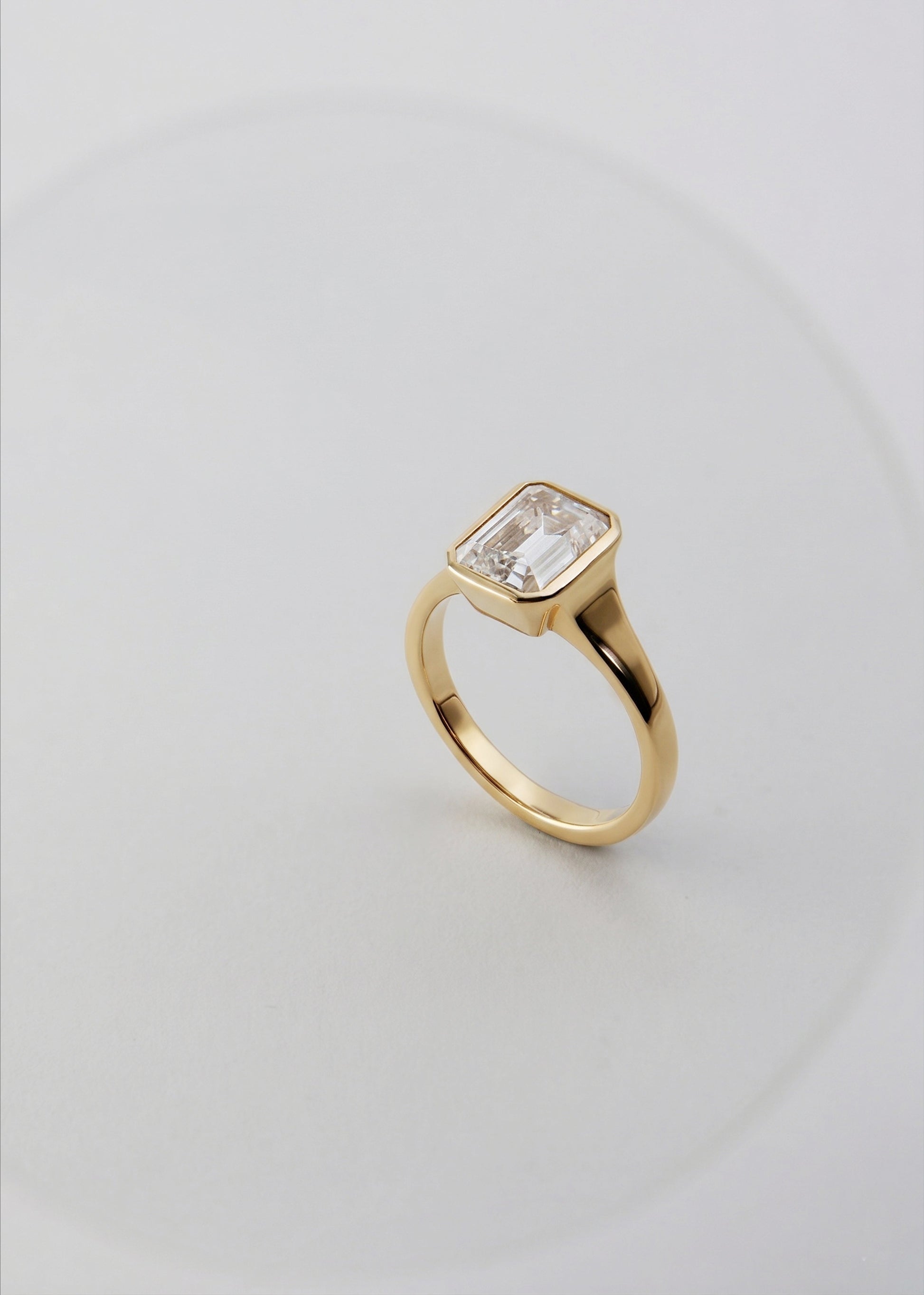 Moval Swirl Semi Pave Engagement Ring – 2.5 CT Lab Grown Diamond