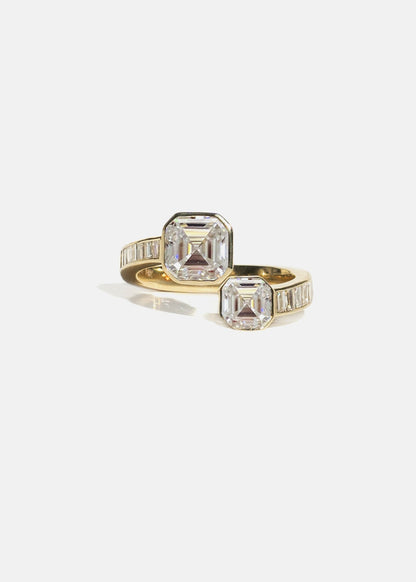 Moval Swirl Semi Pave Engagement Ring – 2.5 CT Lab Grown Diamond