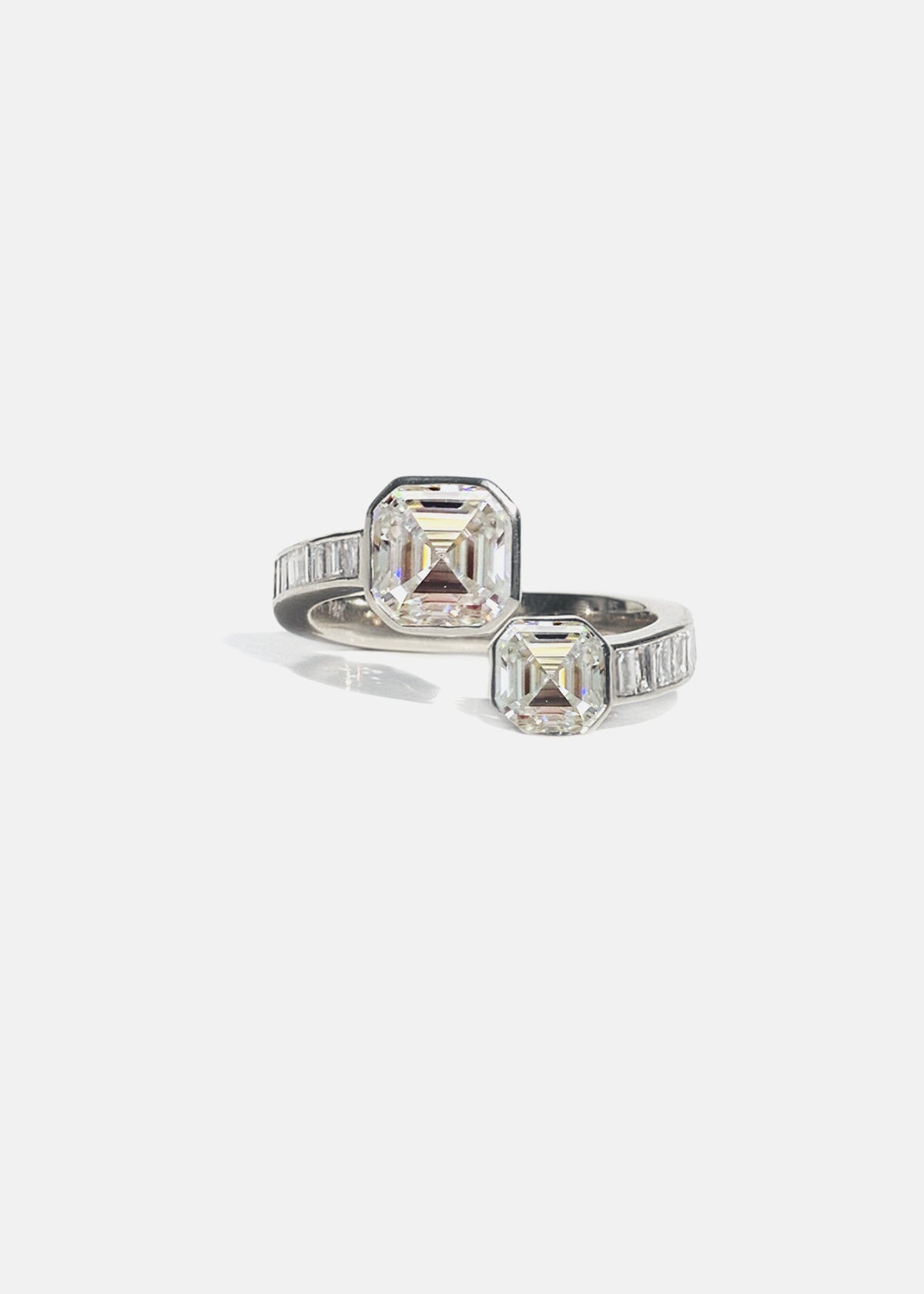 Moval Swirl Semi Pave Engagement Ring – 2.5 CT Lab Grown Diamond