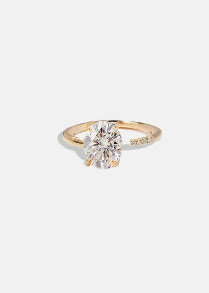 Moval Swirl Semi Pave Engagement Ring – 2.5 CT Lab Grown Diamond