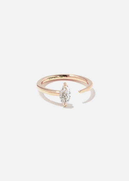 Moval Swirl Semi Pave Engagement Ring – 2.5 CT Lab Grown Diamond