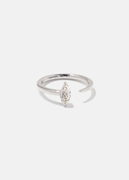 Moval Swirl Semi Pave Engagement Ring – 2.5 CT Lab Grown Diamond