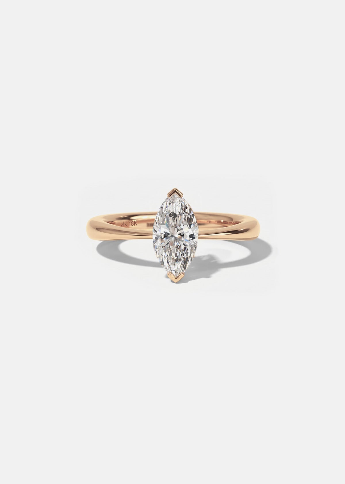 Moval Swirl Semi Pave Engagement Ring – 2.5 CT Lab Grown Diamond