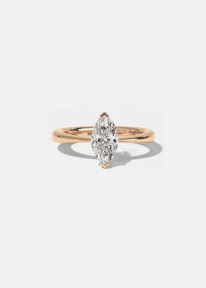 Moval Swirl Semi Pave Engagement Ring – 2.5 CT Lab Grown Diamond