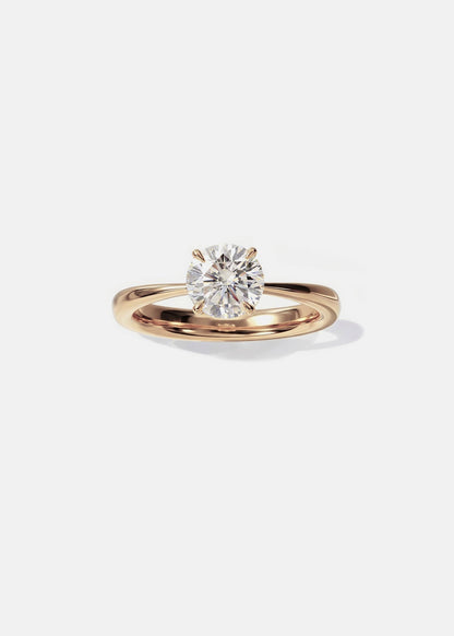 Moval Swirl Semi Pave Engagement Ring – 2.5 CT Lab Grown Diamond