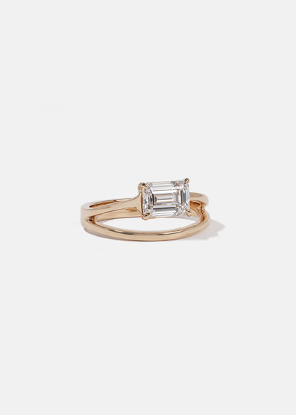 Moval Swirl Semi Pave Engagement Ring – 2.5 CT Lab Grown Diamond