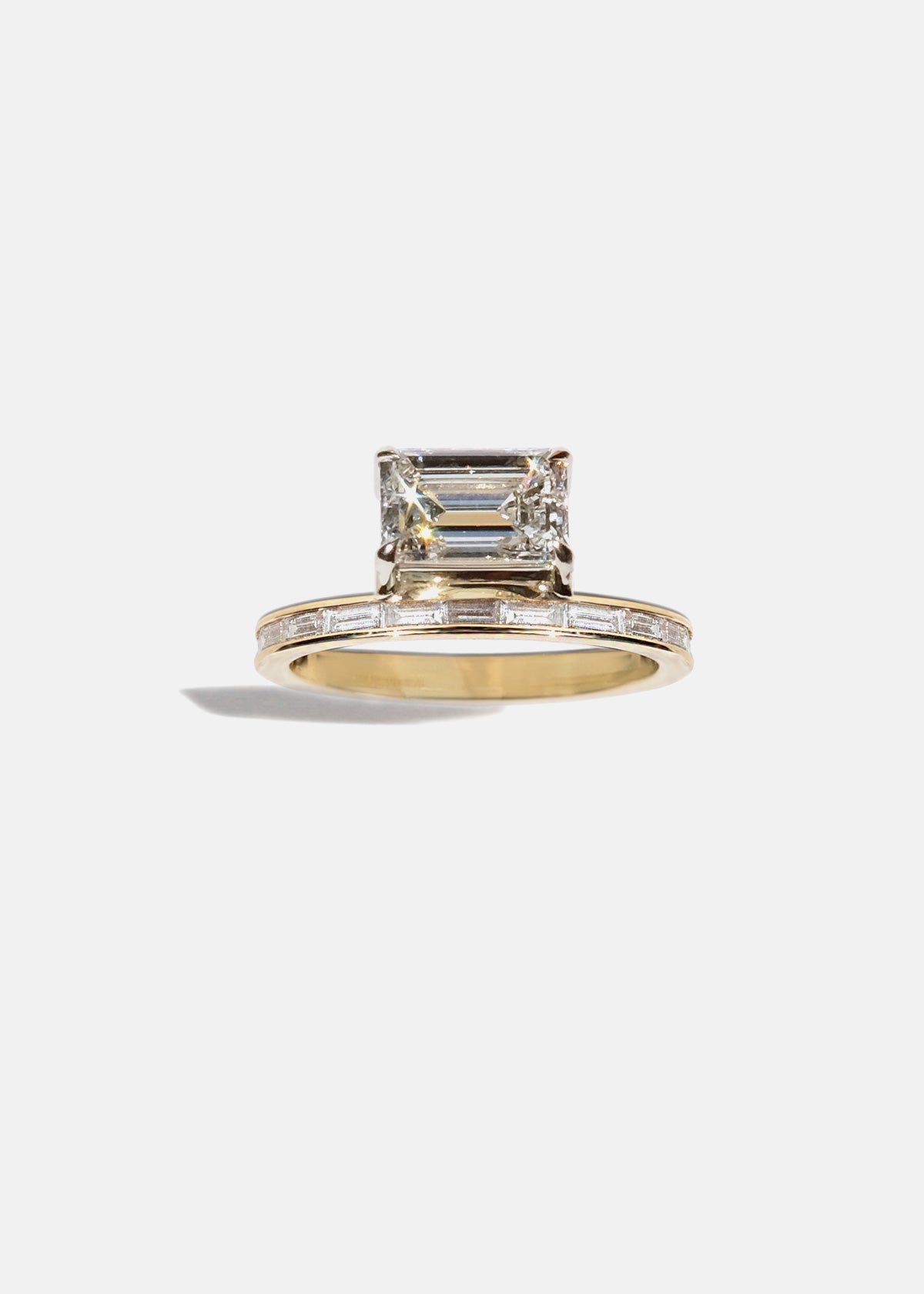 Moval Swirl Semi Pave Engagement Ring – 2.5 CT Lab Grown Diamond