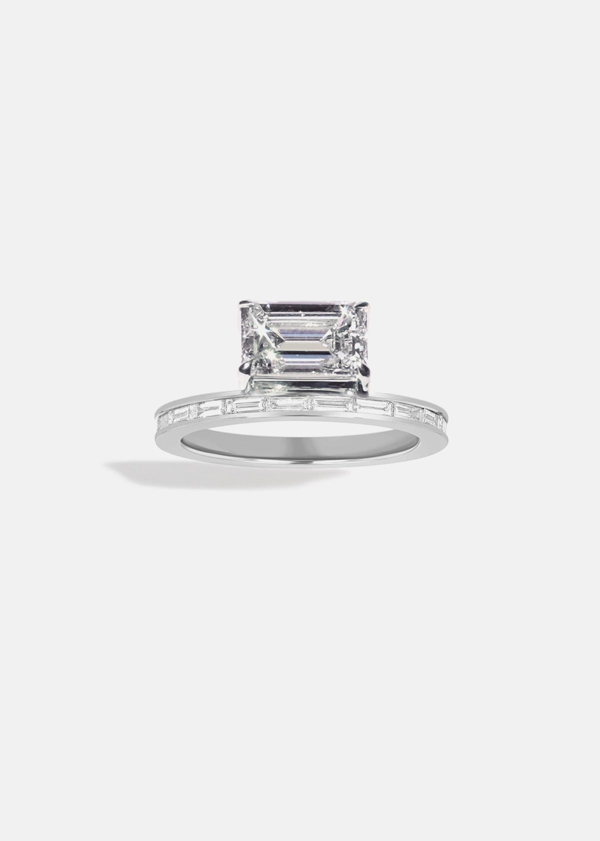 Moval Swirl Semi Pave Engagement Ring – 2.5 CT Lab Grown Diamond