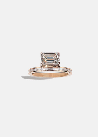 Moval Swirl Semi Pave Engagement Ring – 2.5 CT Lab Grown Diamond