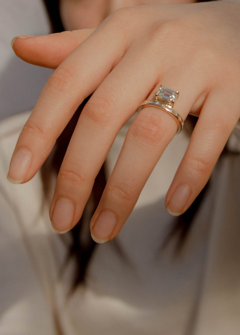 Moval Swirl Semi Pave Engagement Ring – 2.5 CT Lab Grown Diamond